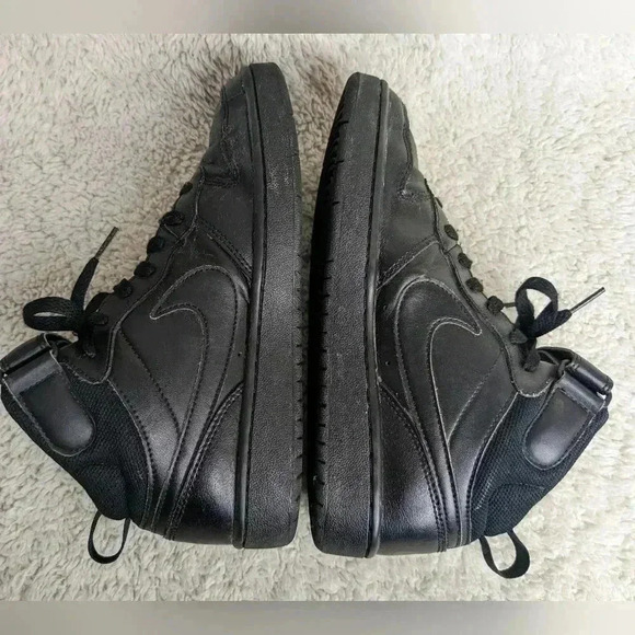 NIKE COURT BOROUGH MID All black size 6Y = 7.5 women - Picture 5 of 8